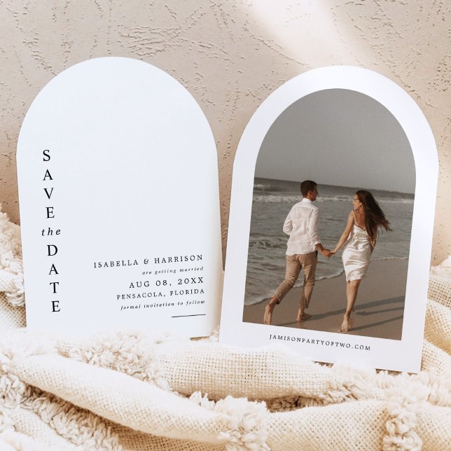 HARPER Modernes, einfaches Foto Save the Date Einladung (Von Creator hochgeladen)