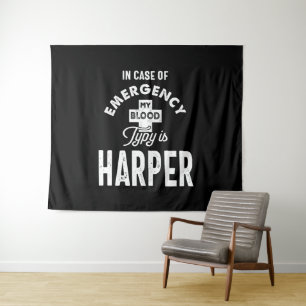 Harper Personalisiert Name Birthday Gift Wandteppich