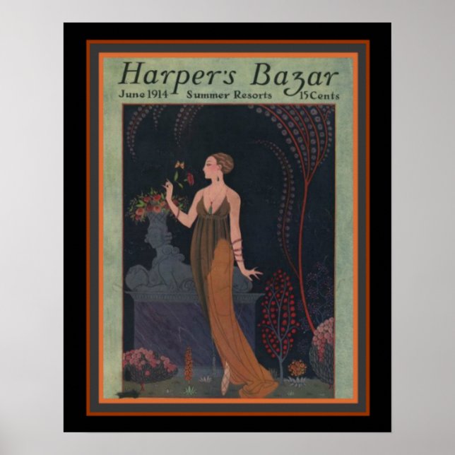 Harpers Bazar- Barbier 1914 Deko Cover 16 x 20 (Vorne)