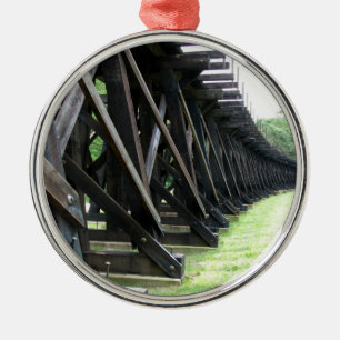 Harpers-Fähren-WV angehobene Eisenbahn-Verzierung Silbernes Ornament