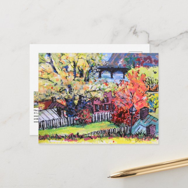 Harpers Ferry Crossing #130707 Postkarte (Vorderseite/Rückseite Beispiel)