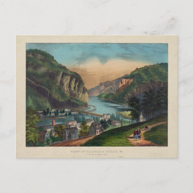 Harpers Ferry Jefferson Landkreis West Virginia 18 Postkarte (Vorderseite)