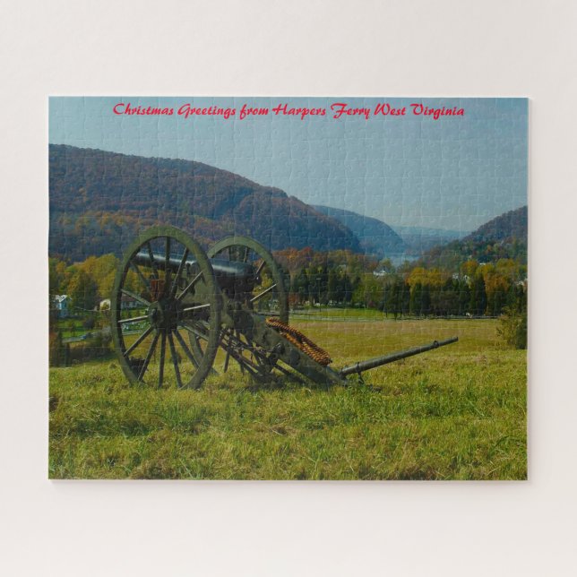 Harpers Ferry Old Cannon. West Virginia. Puzzle (Horizontal)