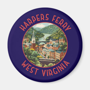 Harpers Ferry West Virginia Notleidender Kreis Magnet