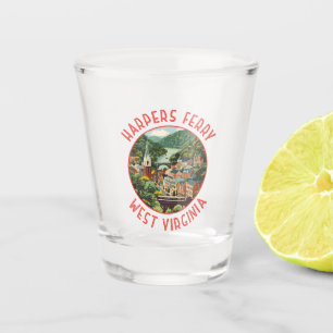 Harpers Ferry West Virginia Notleidender Kreis Schnapsglas