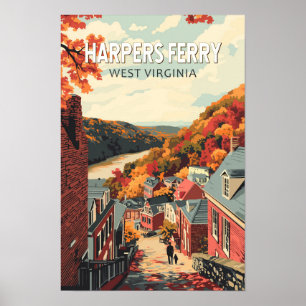 Harpers Ferry West Virginia Reise Kunst Vintage Poster