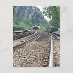 Harpers Ferry WV Bahntrassen Postkarte