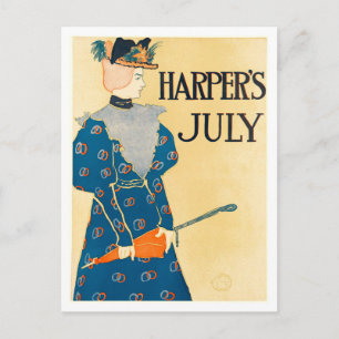 Harper's Titelblatt Juli 1896 Postkarte