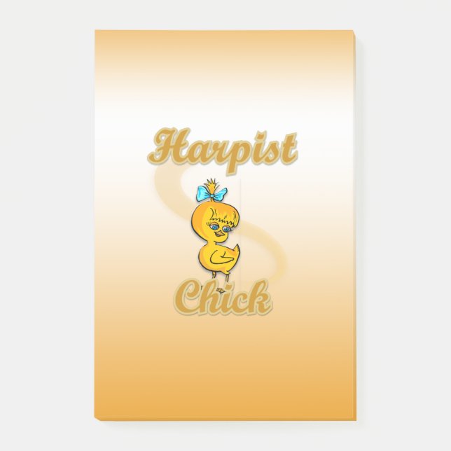 Harpist Chick Post-it Klebezettel (Vorderseite)