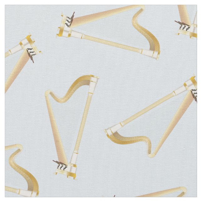 Harps Music Musician Saal Dekoration Blau Stoff (Nahaufnahme)