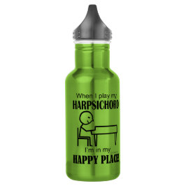 Harpsichord Happy Place Water Flasche Edelstahlflasche