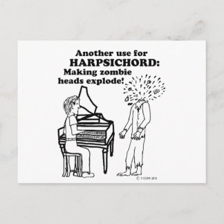 Harpsichord Zombie Explode Postkarte