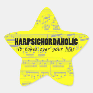 Harpsichordaholic Life Star Sticker