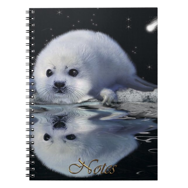 Harpsiegel, Aurora & Ice Floß Wildlife Notebook Notizblock (Vorderseite)