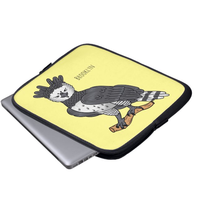 Harpy-Adler-Cartoon Laptopschutzhülle (Vorne Knopf)