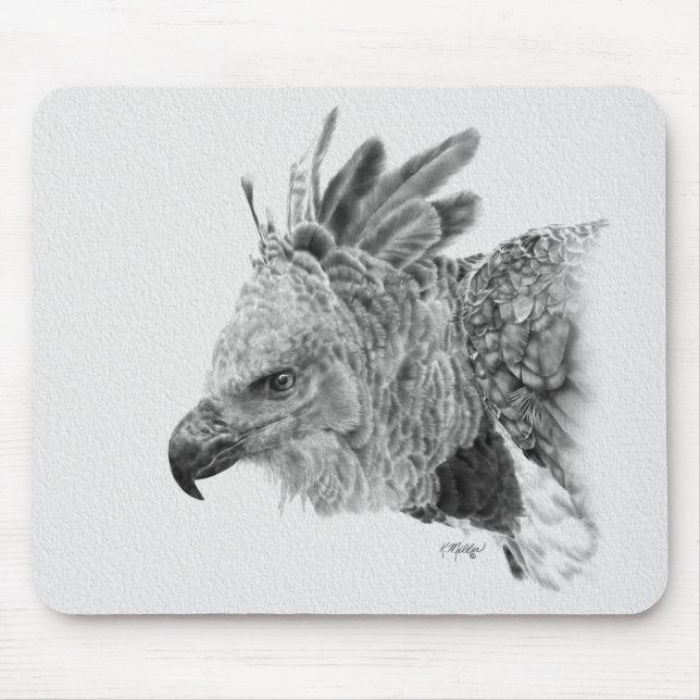 Harpy-Adler-Zeichnen Mousepad (Vorne)