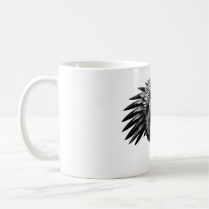 Harpy Eagle Head Black & White T - Shirt Kaffeetasse