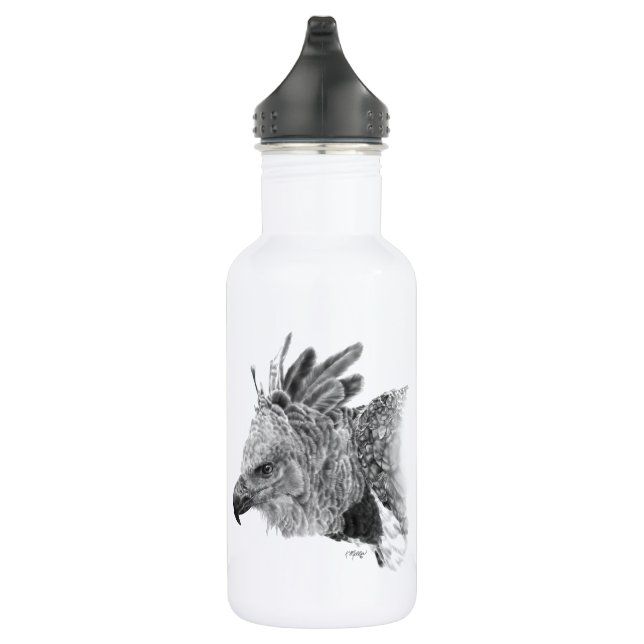 Harpy Eagle Zeichnend Edelstahlflasche (Rechts)