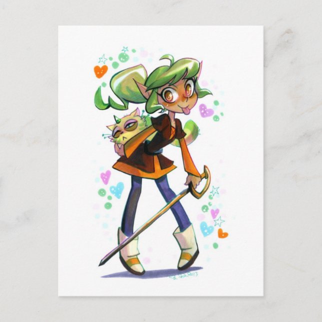 Harpy Gee Postkarte (Vorderseite)