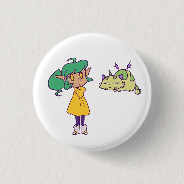 Harpy und Kürbis Button (Vorderseite)
