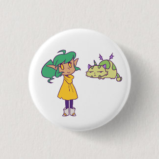 Harpy und Kürbis Button