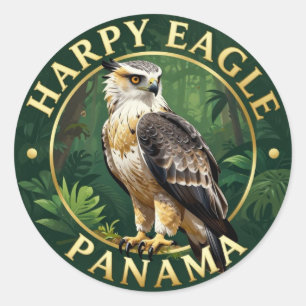 🦅 Harpyie Panama Tropische Tierwelt Runder Aufkleber