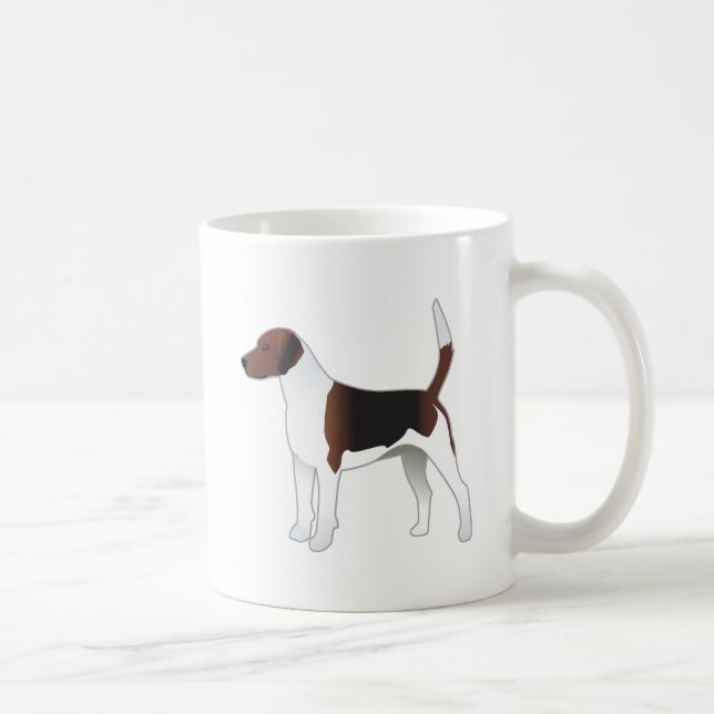 Harrier Basic Breed Hound Hund Illustration Kaffeetasse (Rechts)