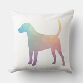 Harrier Beagle Hound Dog Geometrische Silhouette Kissen
