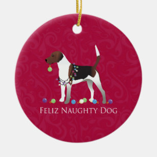 Harrier Dog Christmas Design Keramikornament