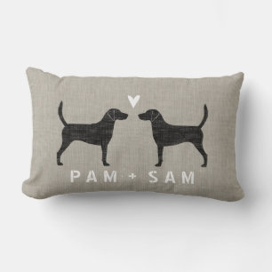 Harrier Dog Silhouetten Liebe Lendenkissen