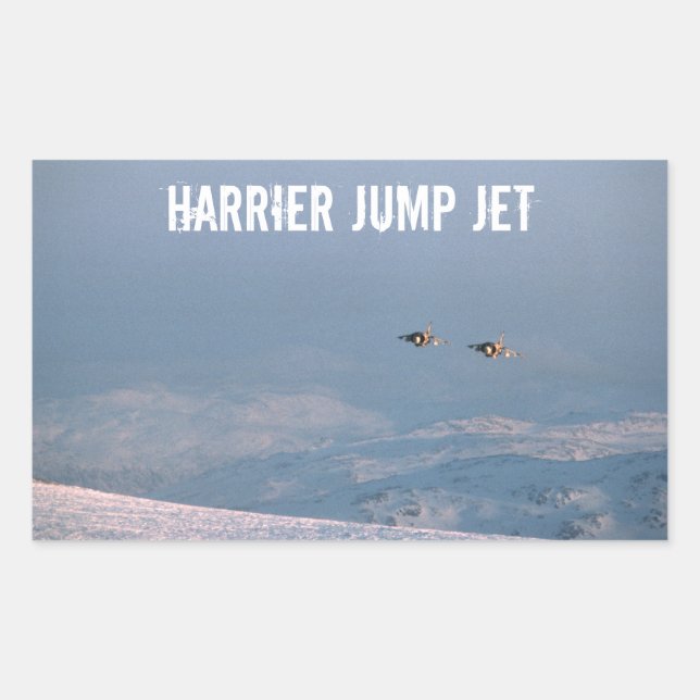 Harrier Jump Jet Rechteckiger Aufkleber (Vorderseite)