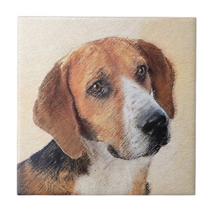 Harrier Painting - Niedliche Original Dog Art Fliese