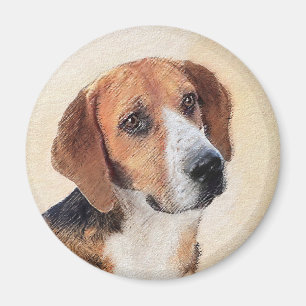 Harrier Painting - Niedliche Original Dog Art Magnet