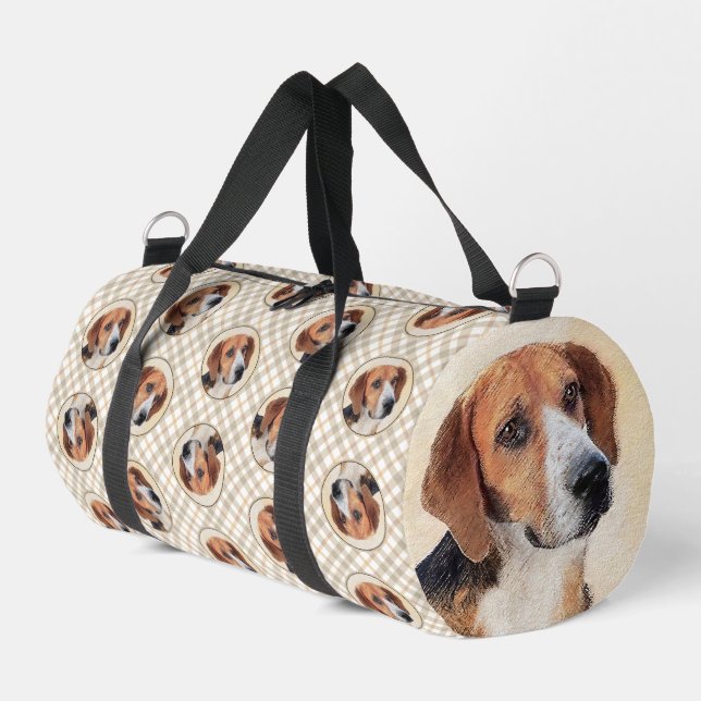 Harrier Painting Niedliche Original Hunde Kunst Duffle Bag (Linke Seite)
