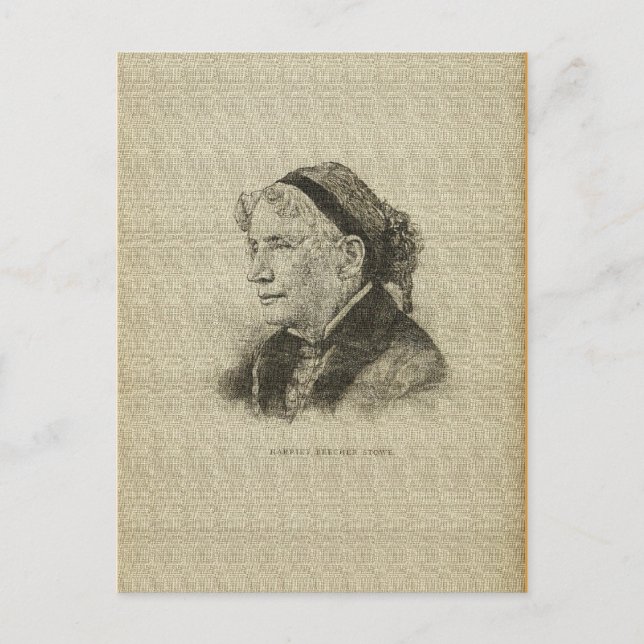 Harriet Beecher Stowe zeichnend amerikanischer Aut Postkarte (Vorderseite)