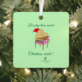 Harriet Cembalo Weihnachten Carols Sq. Ornament Aus Metall