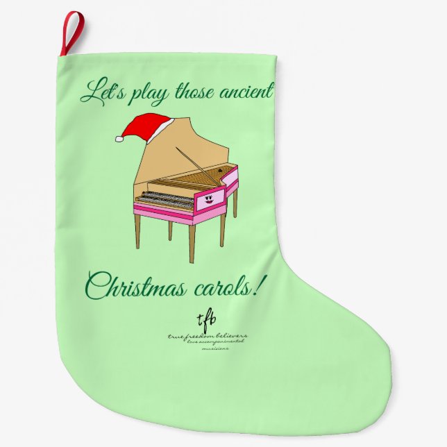 Harriet Harpsichord Christmas Carols Großer Weihnachtsstrumpf (Vorderseite)