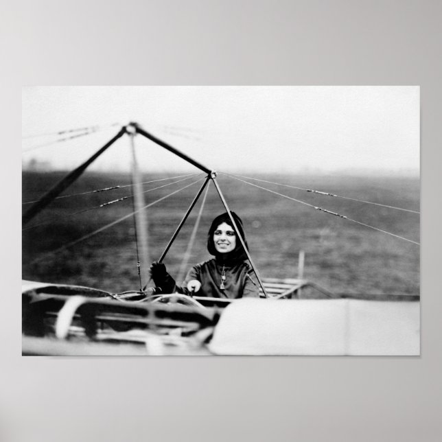 Harriet Quimby in ihrem Bleriot Monoplane Poster (Vorne)