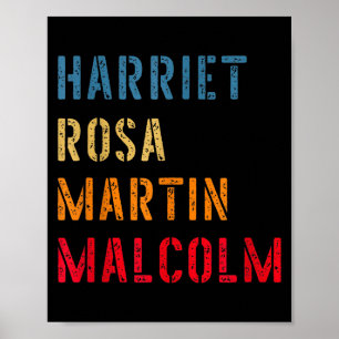 Harriet Rosa Martin Malcolm _ Führerin der schwarz Poster