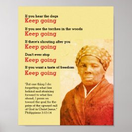 HARRIET TUBMAN Behalte, Zitat zu machen Poster