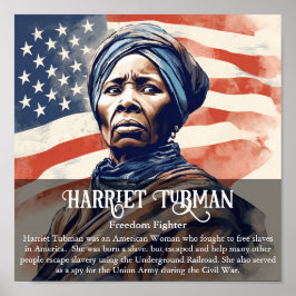 Harriet Tubman Black History Monte Unterricht Poster