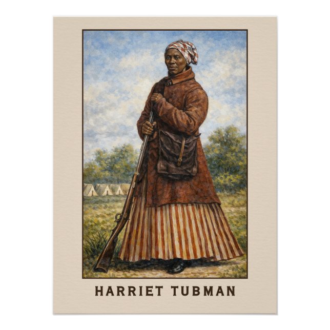 Harriet Tubman Color Portrait Art Poster (Vorderseite)