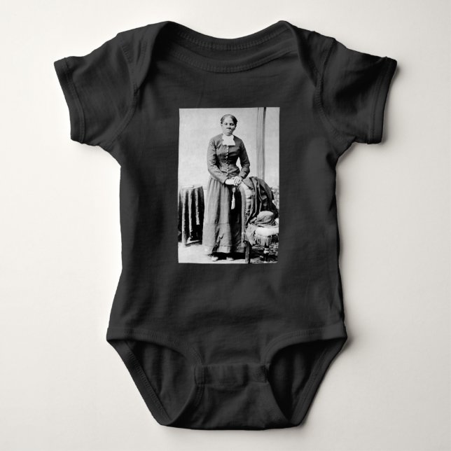 Harriet Tubman Conductor Untergrund Railroad Baby Strampler (Vorderseite)