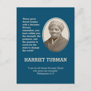 HARRIET TUBMAN Dreamer Quote   BHM Postkarte
