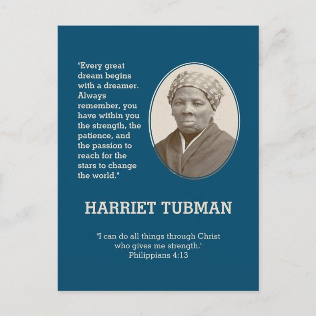 HARRIET TUBMAN Dreamer Quote | BHM Postkarte (Vorderseite)