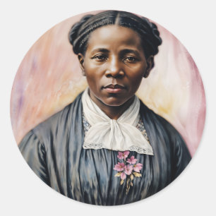 Harriet Tubman Original Art Runder Aufkleber