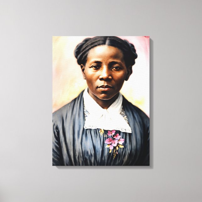Harriet Tubman Original Portrait Art Leinwanddruck (Vorderseite)