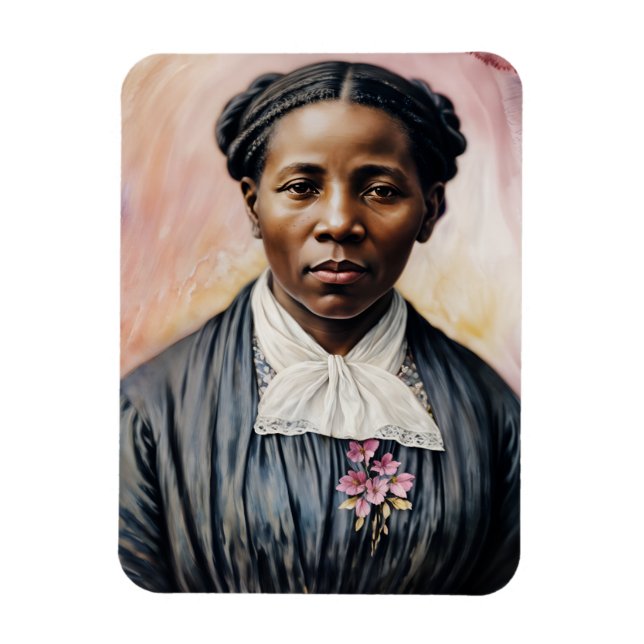 Harriet Tubman Original Wasserfarben Kunst Magnet (Vertikal)