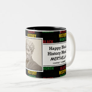 HARRIET TUBMAN Personalisiert   Black History Mont Zweifarbige Tasse