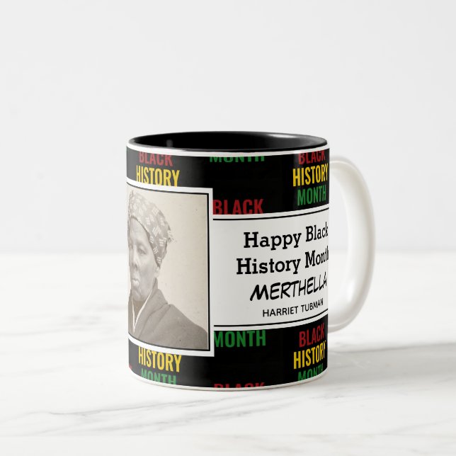 HARRIET TUBMAN Personalisiert | Black History Mont Zweifarbige Tasse (VorderseiteRechts)